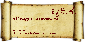 Óhegyi Alexandra névjegykártya